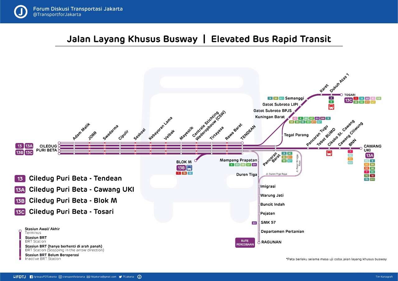 Per 13 Agustus 2017, Transjakarta Operasikan Koridor 13 - KAORI Nusantara