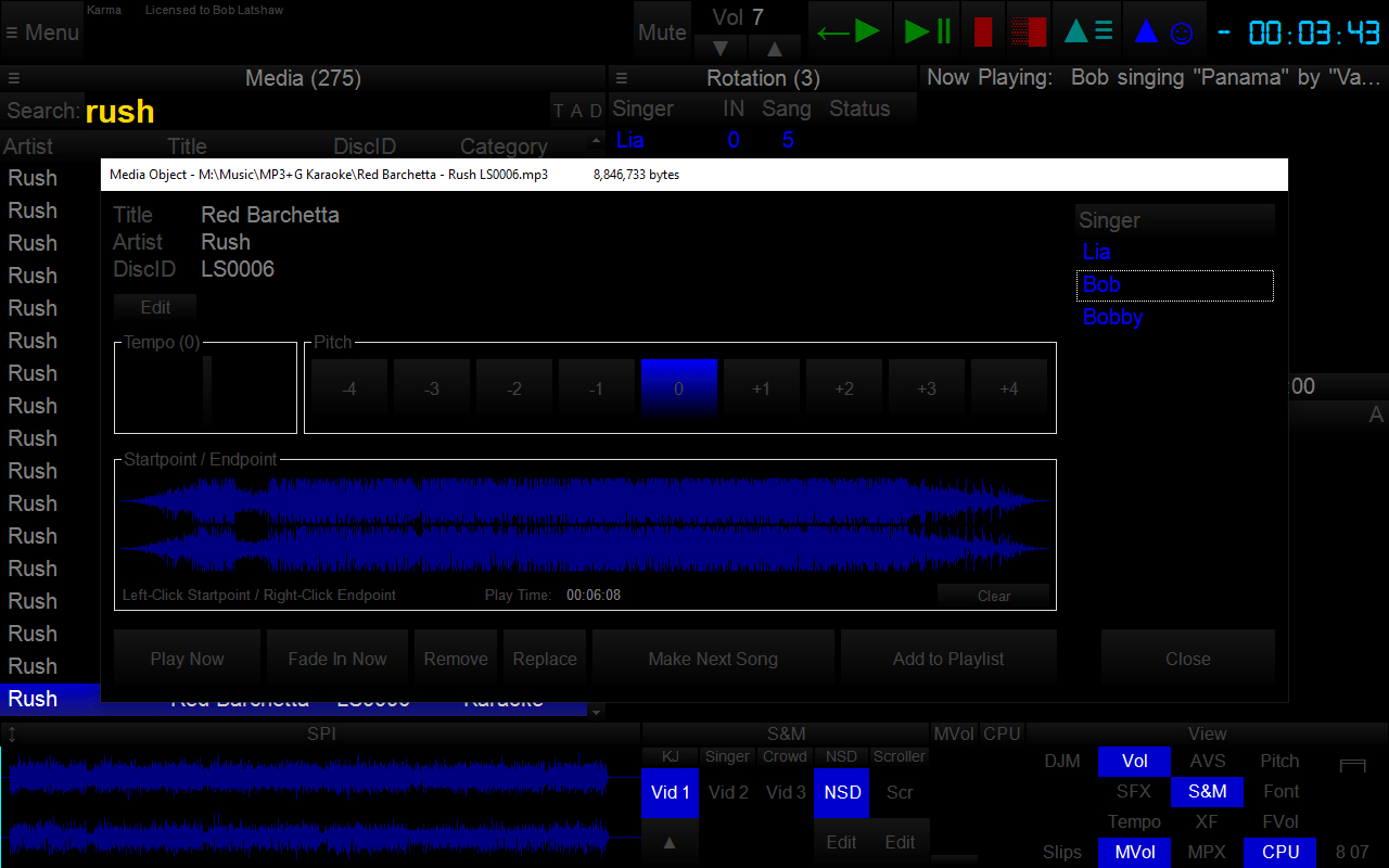 Karaosoft Karma Karaoke Management software for Windows