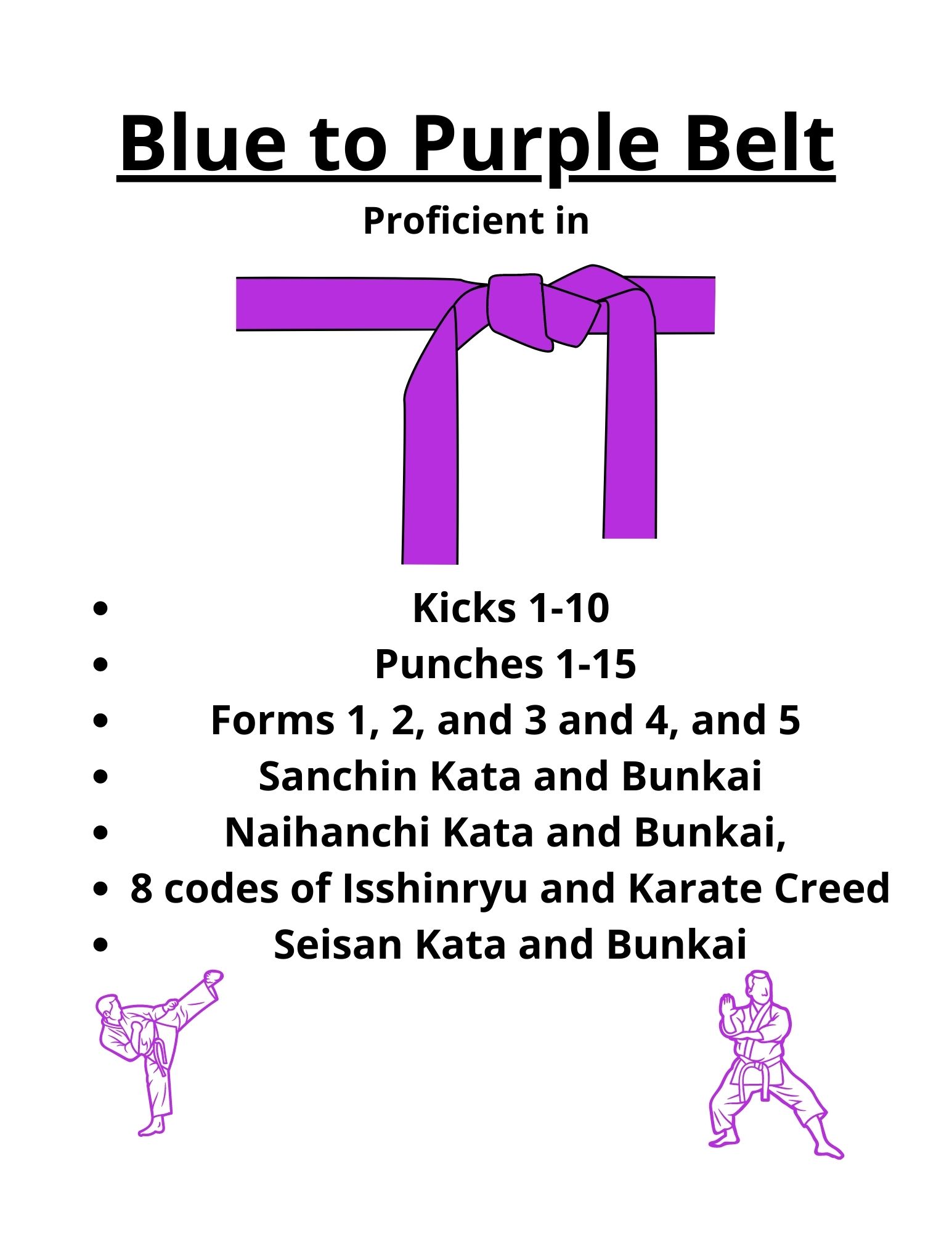 Belt Requirements — Karate by Family Self Defense Center