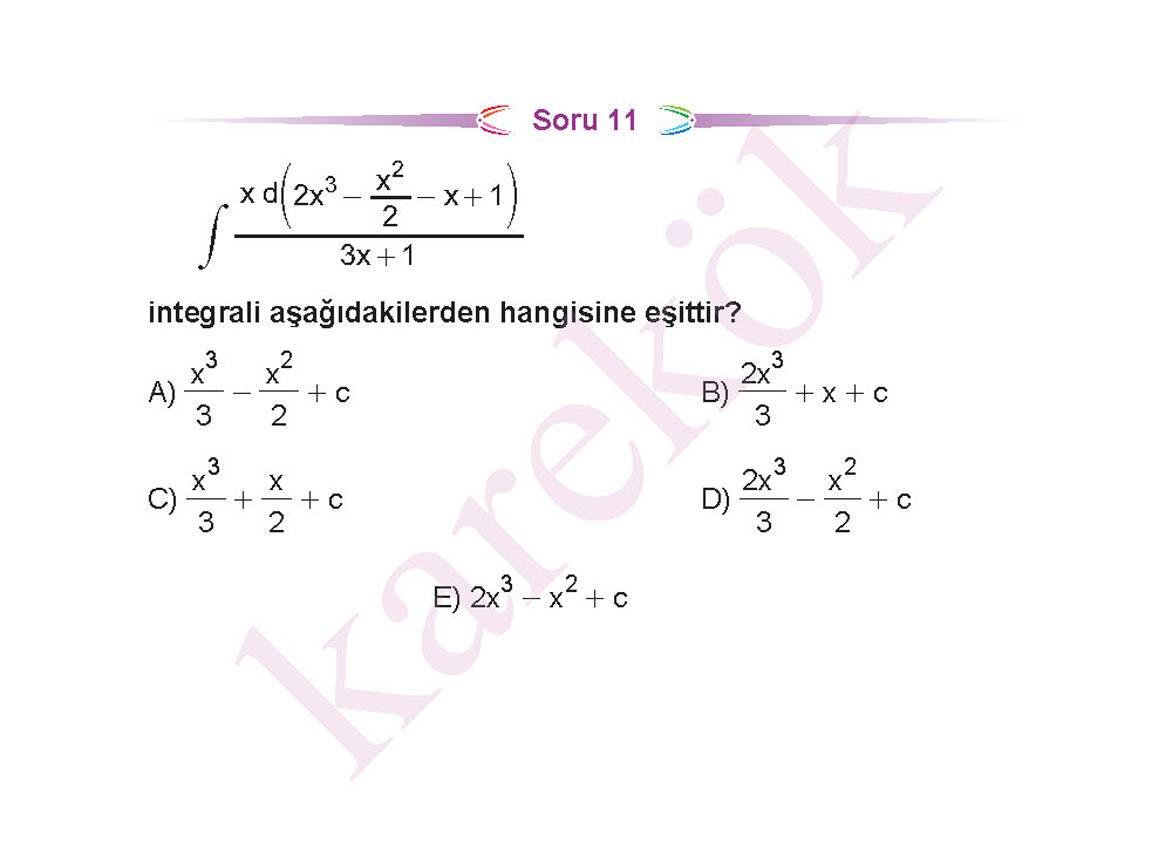 AYT MATEMATİK CEP TEST (ZOR) Karekök Yayıncılık
