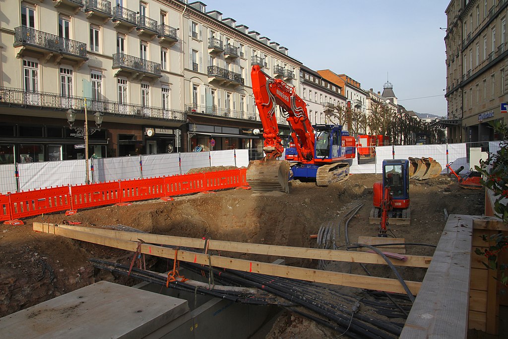 Evakuierung Granate bei Bauarbeiten entdeckt in Baden