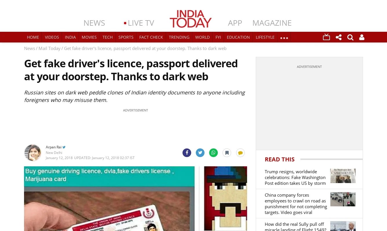 Get fake driver’s licence, passport delivered at your