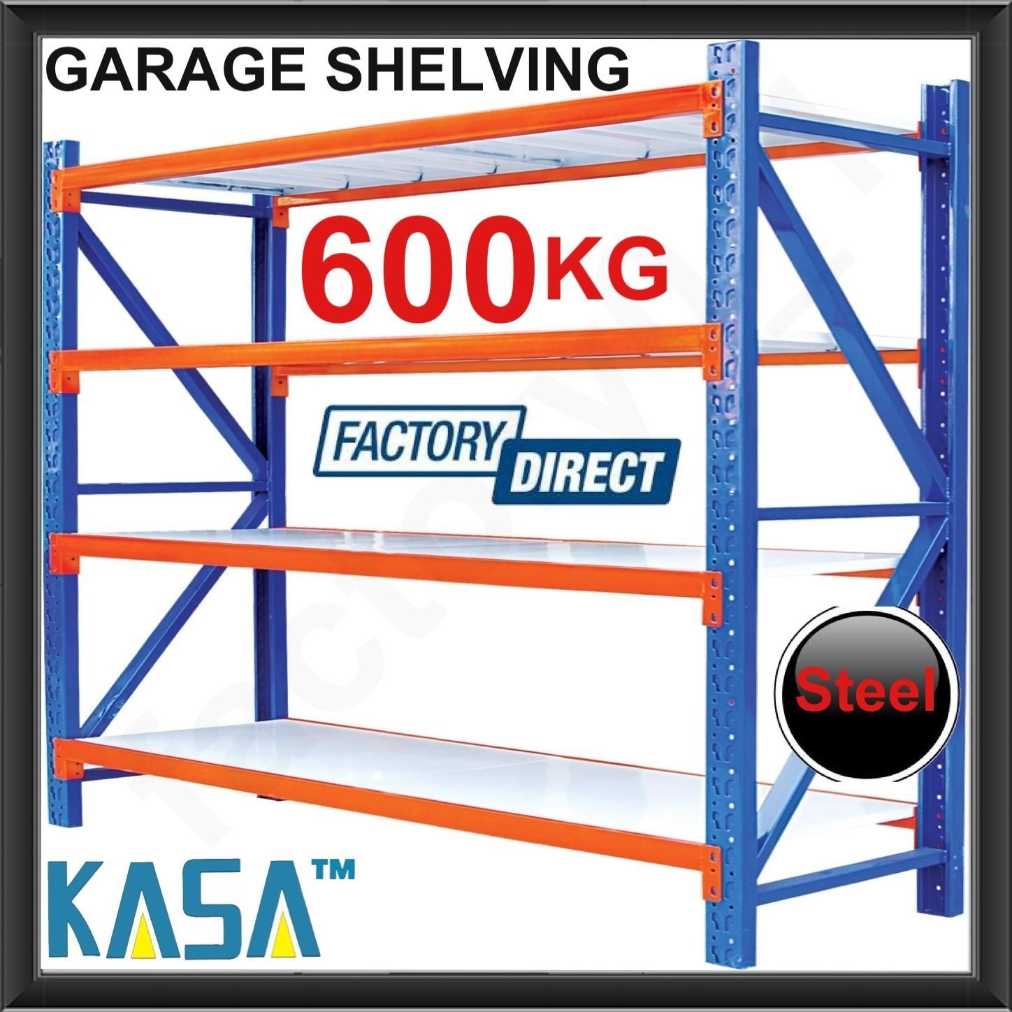 NEW 600KG STEEL GARAGE WAREHOUSE SHELVING Storage Racking Metal tyre