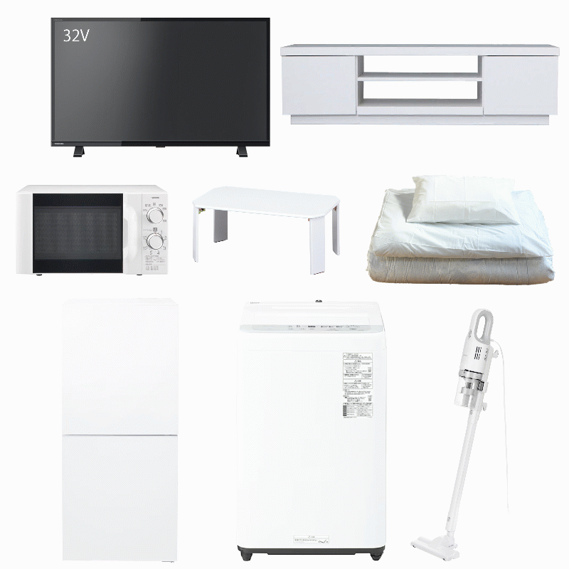単身赴任・転勤セット(スタンダード) レンタル 家電レンタル・家具レンタルのかして!どっとこむ