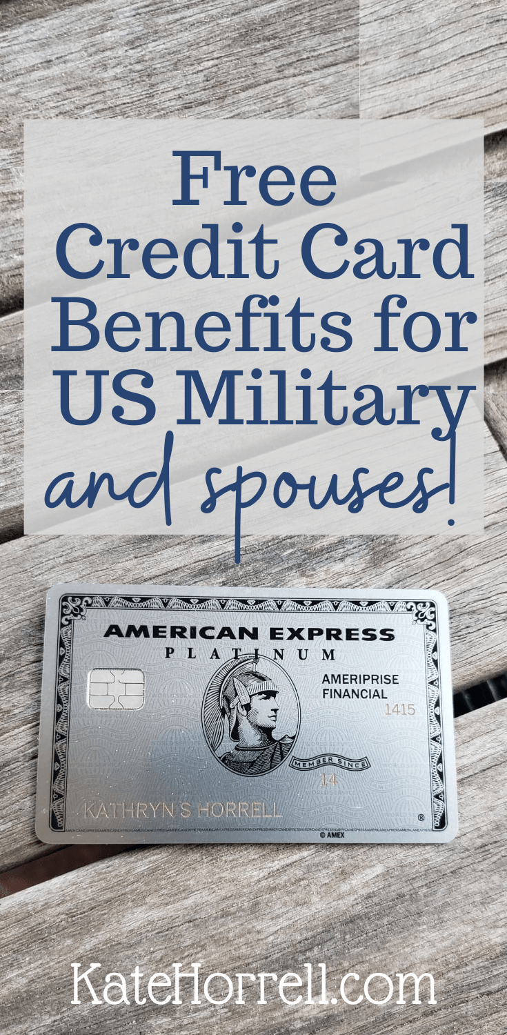 Credit Card Benefits Free For US Military and Spouses • KateHorrell