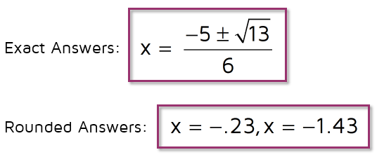 The Quadratic Formula KATE'S MATH LESSONS
