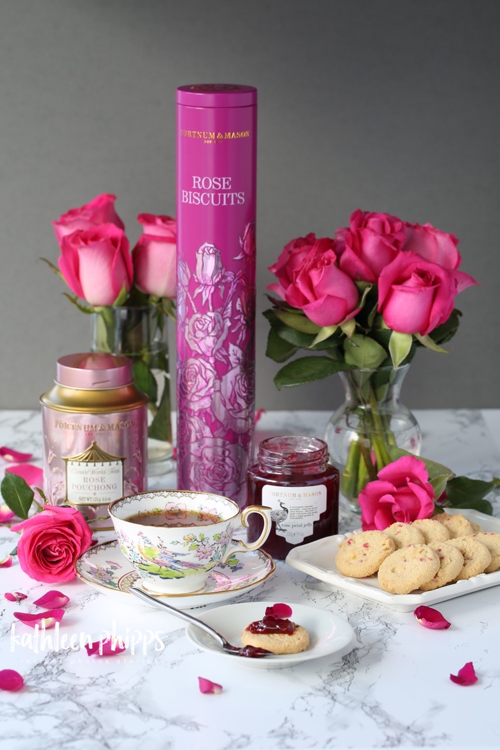 Fortnum & Mason’s Rose Black Tea, Rose Biscuits & Rose Petal Jelly