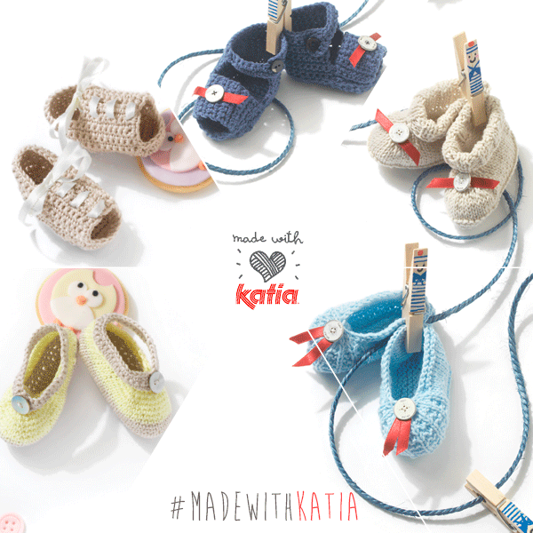 2 Videos Pour Apprendre A Tricoter Des Chaussons Pour Bebe Katia Blog Fils Et Tissus