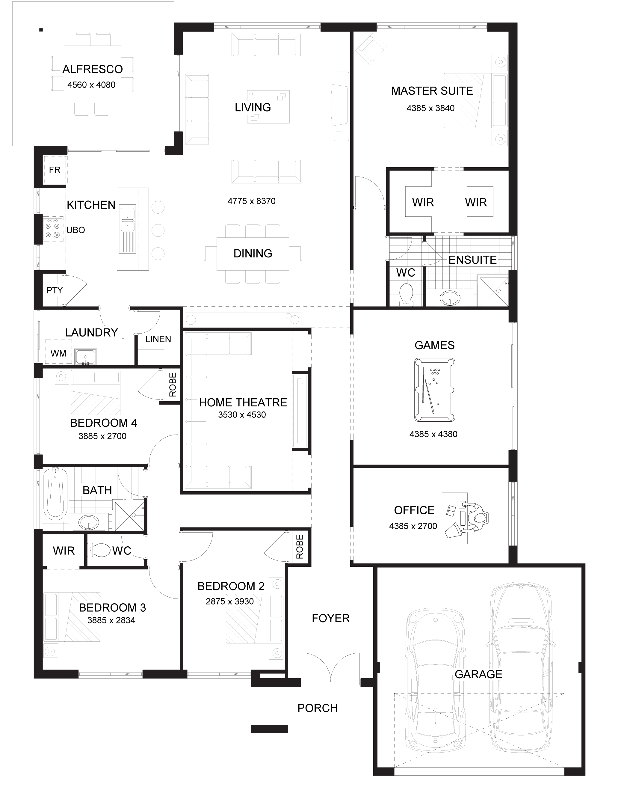 Floor Plan Friday Master at the rear of the home