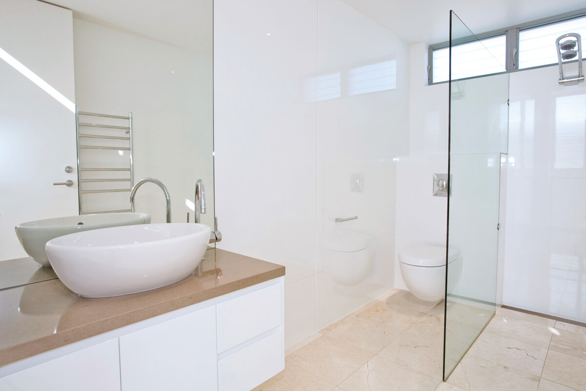 Groutless shower ideas