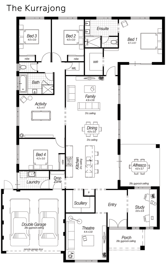 Floor Plan Friday Modern kitchen, large scullery, drop zone