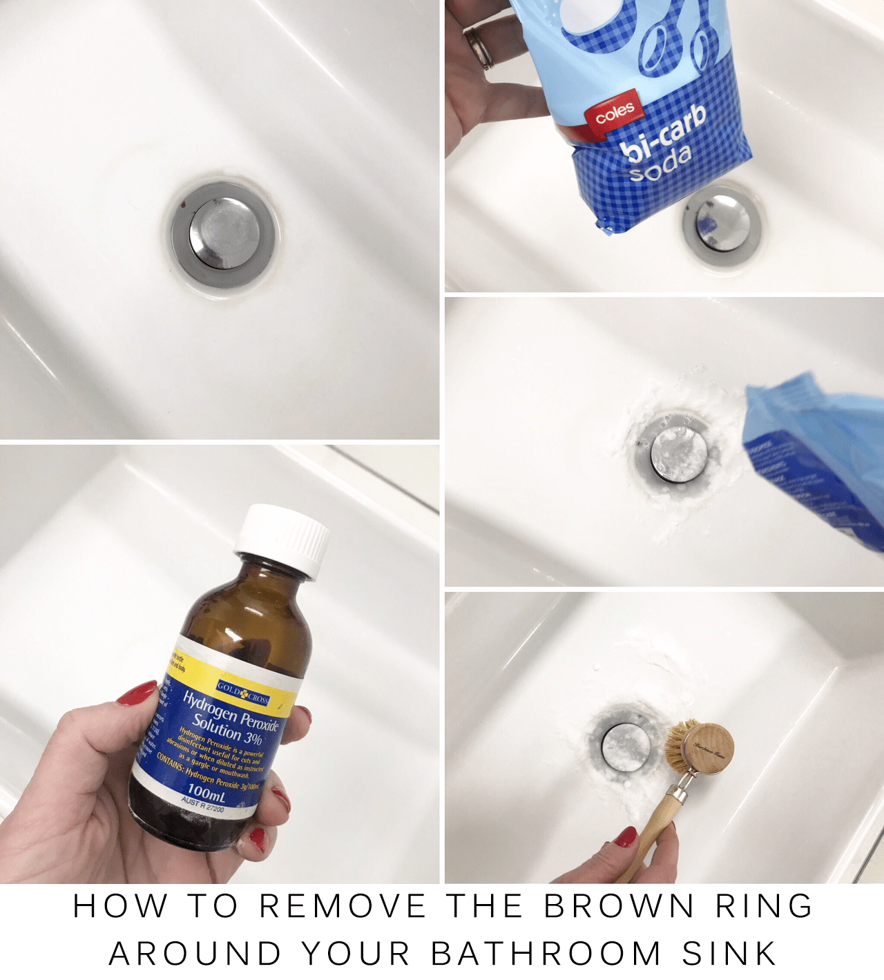 How to remove the brown ring around your bathroom sink