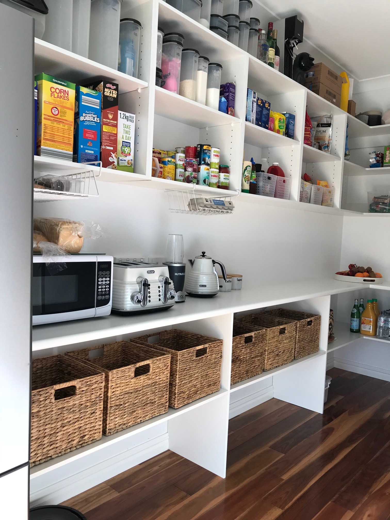 We added some shelves to our walkinpantry
