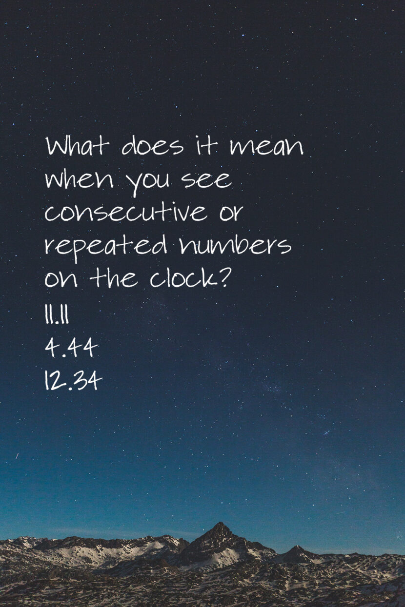 Do you see consecutive or repeated numbers on the clock?