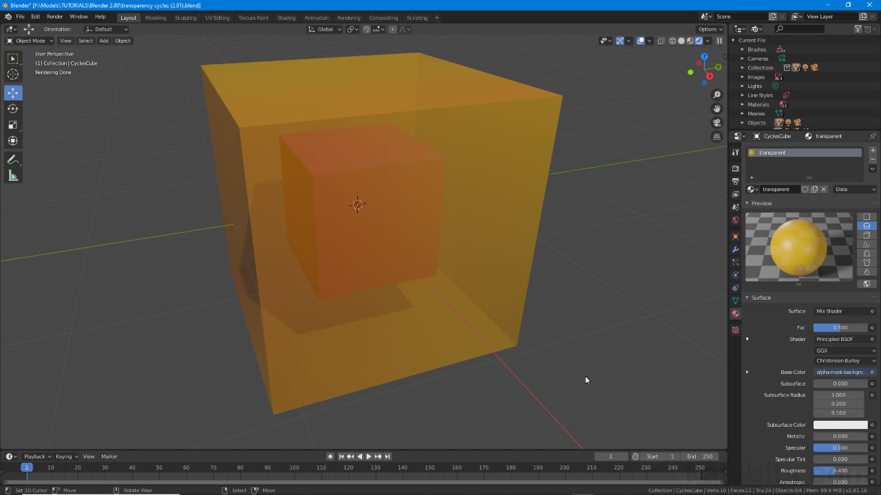 Transparent Materials in Cycles Blender Knowledgebase