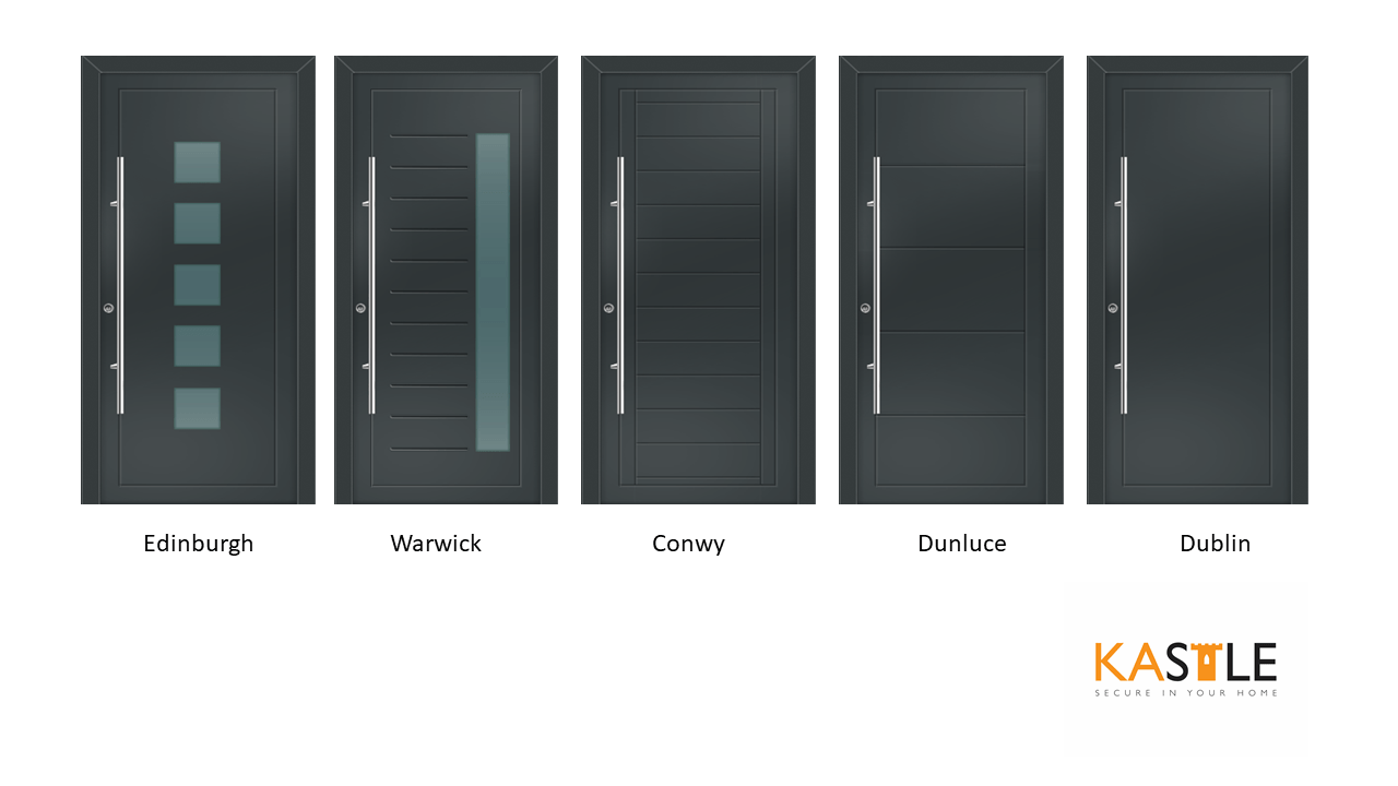 Aluminium Front Doors in Anthracite Grey KAT UK