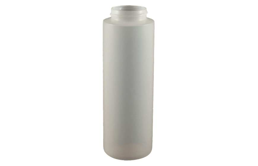 8 oz Natural HDPE Plastic Cylinders Kaufman Container