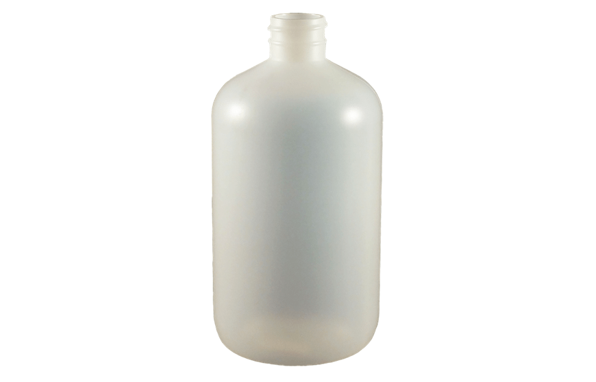 16 oz Boston Round Bottle HDPE Plastic Kaufman Container