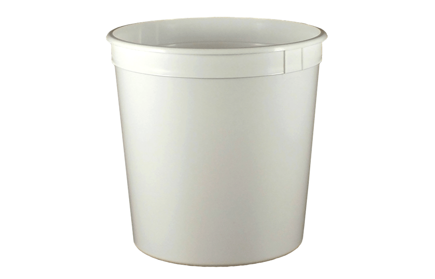 Round Plastic Tubs 85 oz White Plastic Tub Kaufman Container