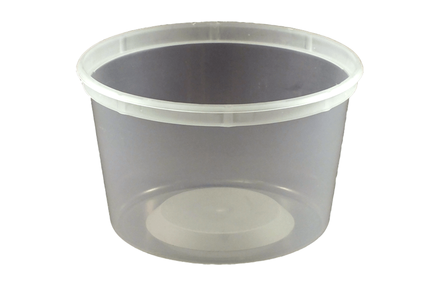Round Plastic Tubs 16 oz Natural PP Plastic Tub Kaufman Container