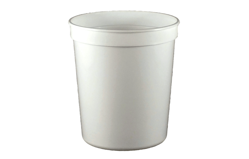 Round Plastic Tubs 32 oz White Plastic Tub Kaufman Container