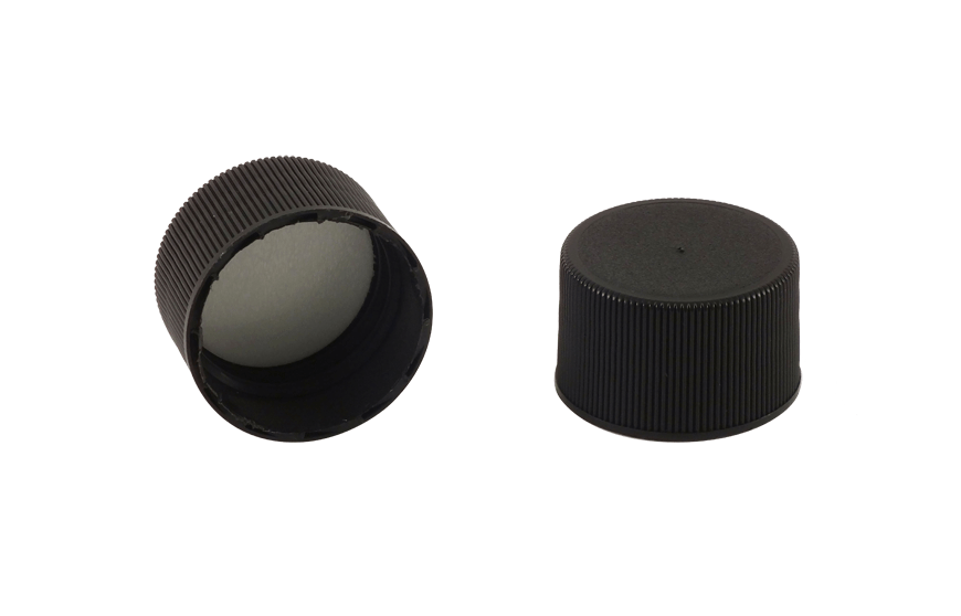 Plastic Screw Caps 28410 Black Screw Cap Kaufman Container
