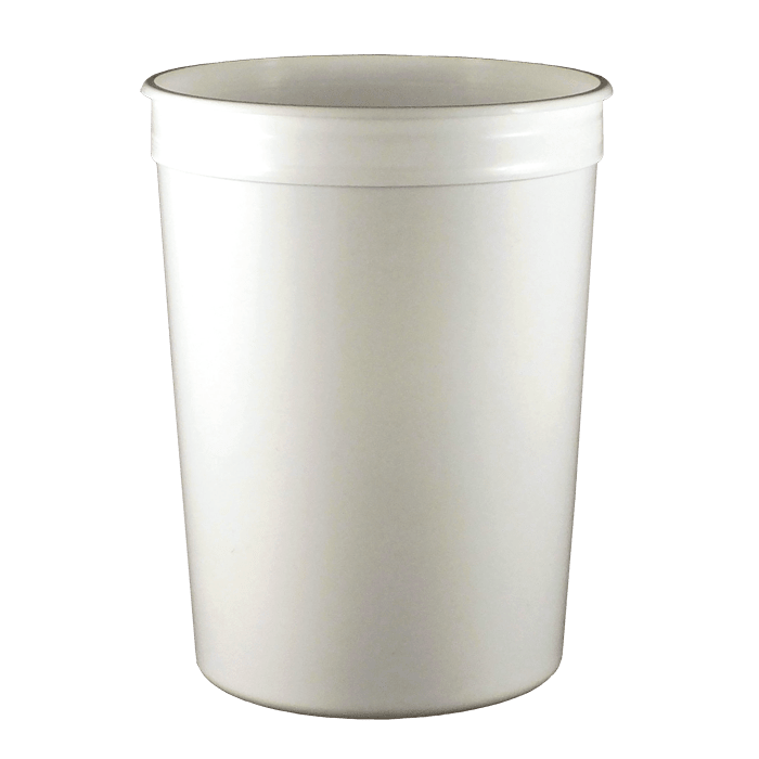 Round Plastic Tubs 86 oz White Plastic Tub Kaufman Container