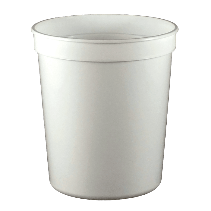 Round Plastic Tubs 32 oz White Plastic Tub Kaufman Container