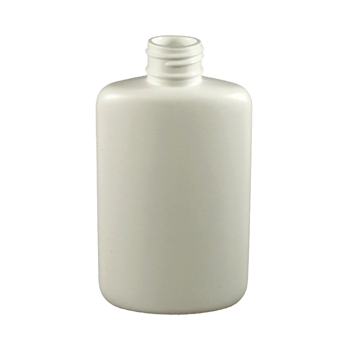 4 oz White HDPE Plastic Straight Sided Oval Bottle Plastic Oval
