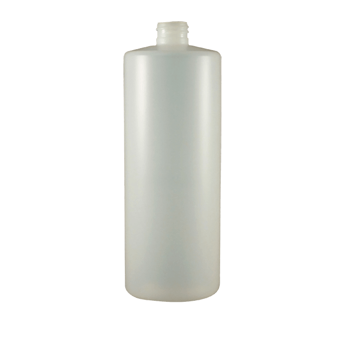 32 oz Natural HDPE Plastic Cylinder Bottle Bulk Kaufman Container