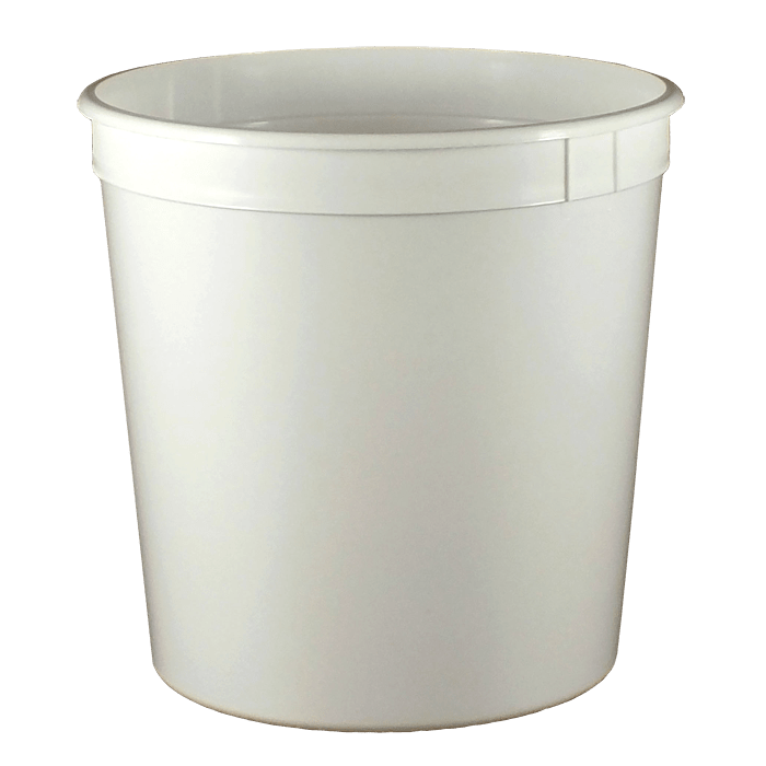 Round Plastic Tubs 85 oz White Plastic Tub Kaufman Container