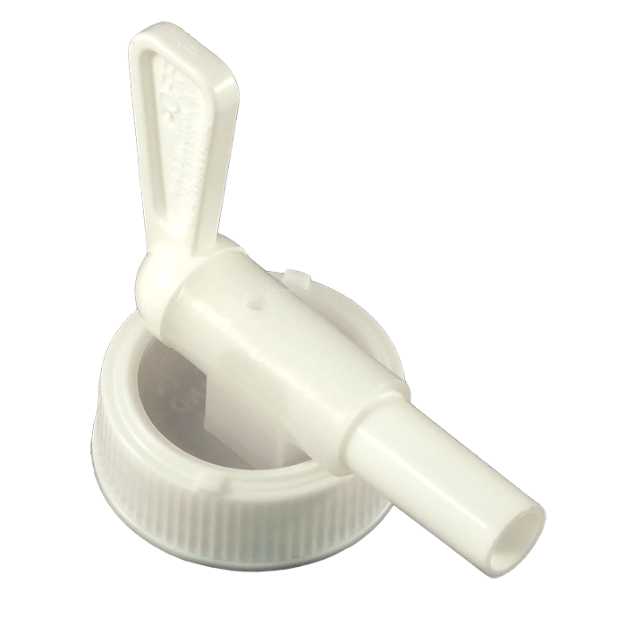 Quick Serve Taps 38 mm White Plastic Faucet Cap Kaufman Container