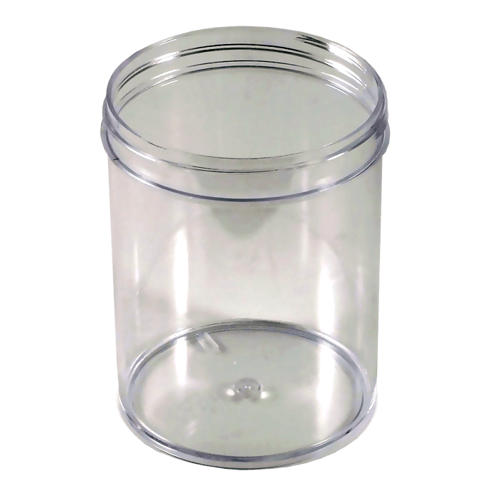8 oz Straight Sided Jars Polystyrene Kaufman Container