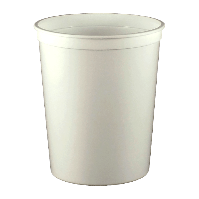 Round Plastic Tubs 32 oz White Plastic Tub Kaufman Container