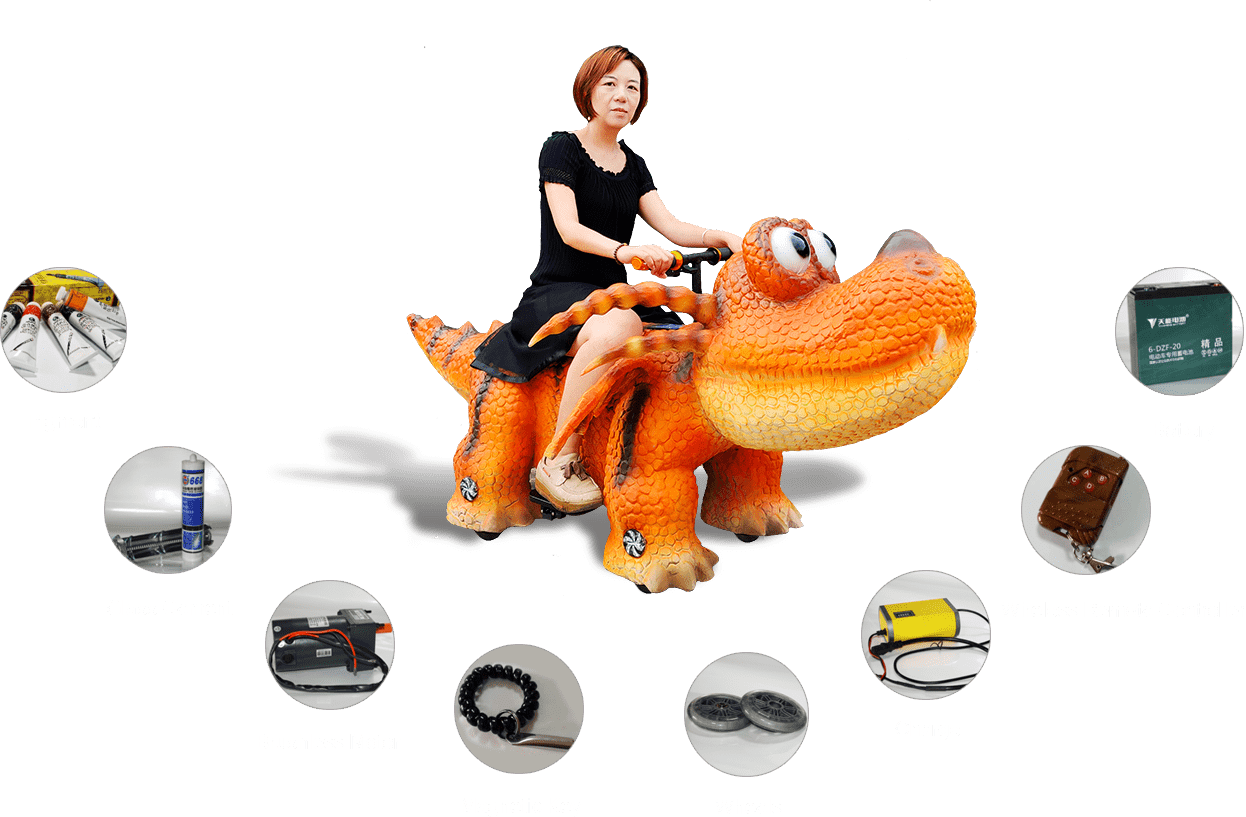 Kids Amusement Park Rides Electric Ride On Dinosaur Products for
