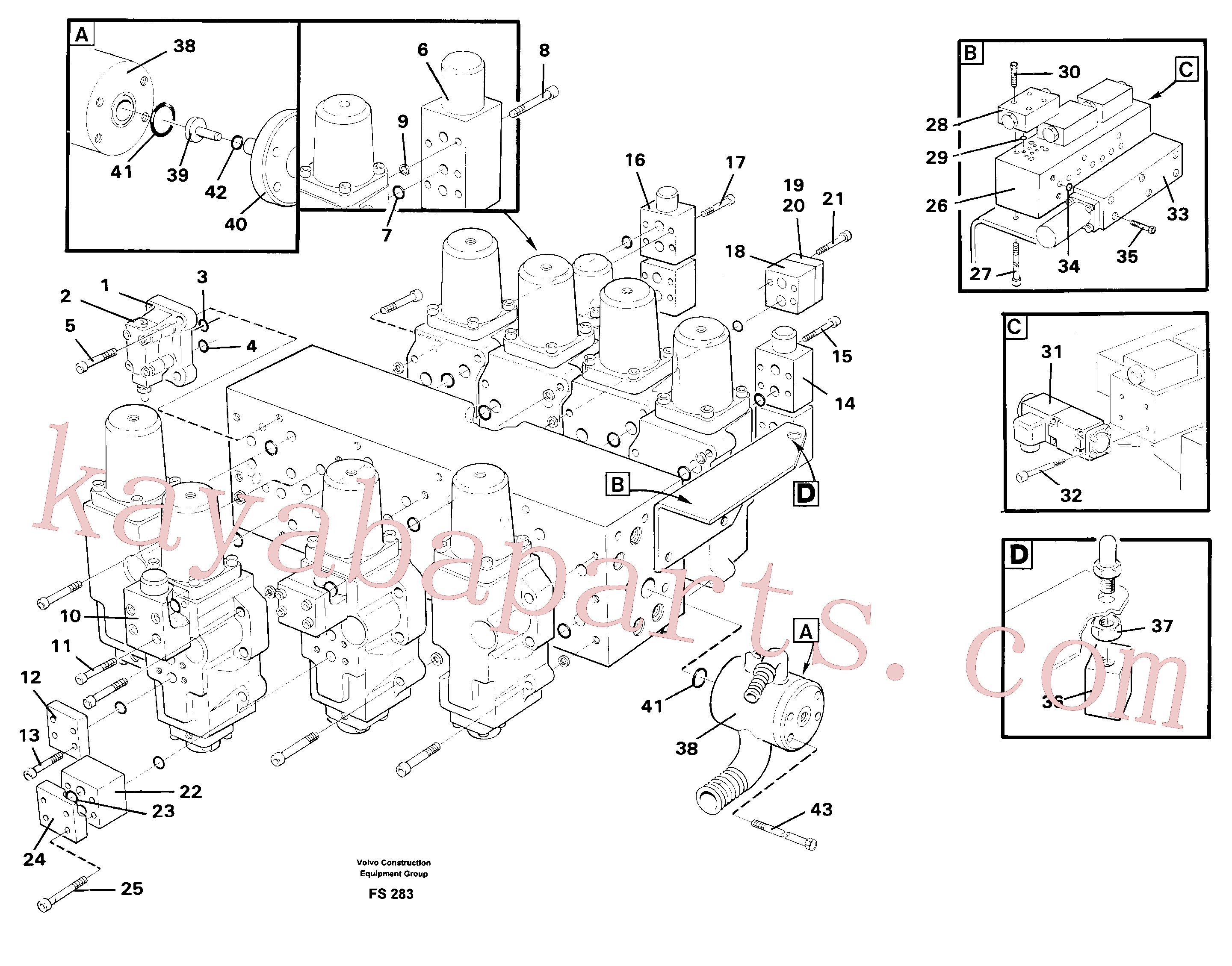 Volvo excavator part VOE14215346 Shock Valve for sale