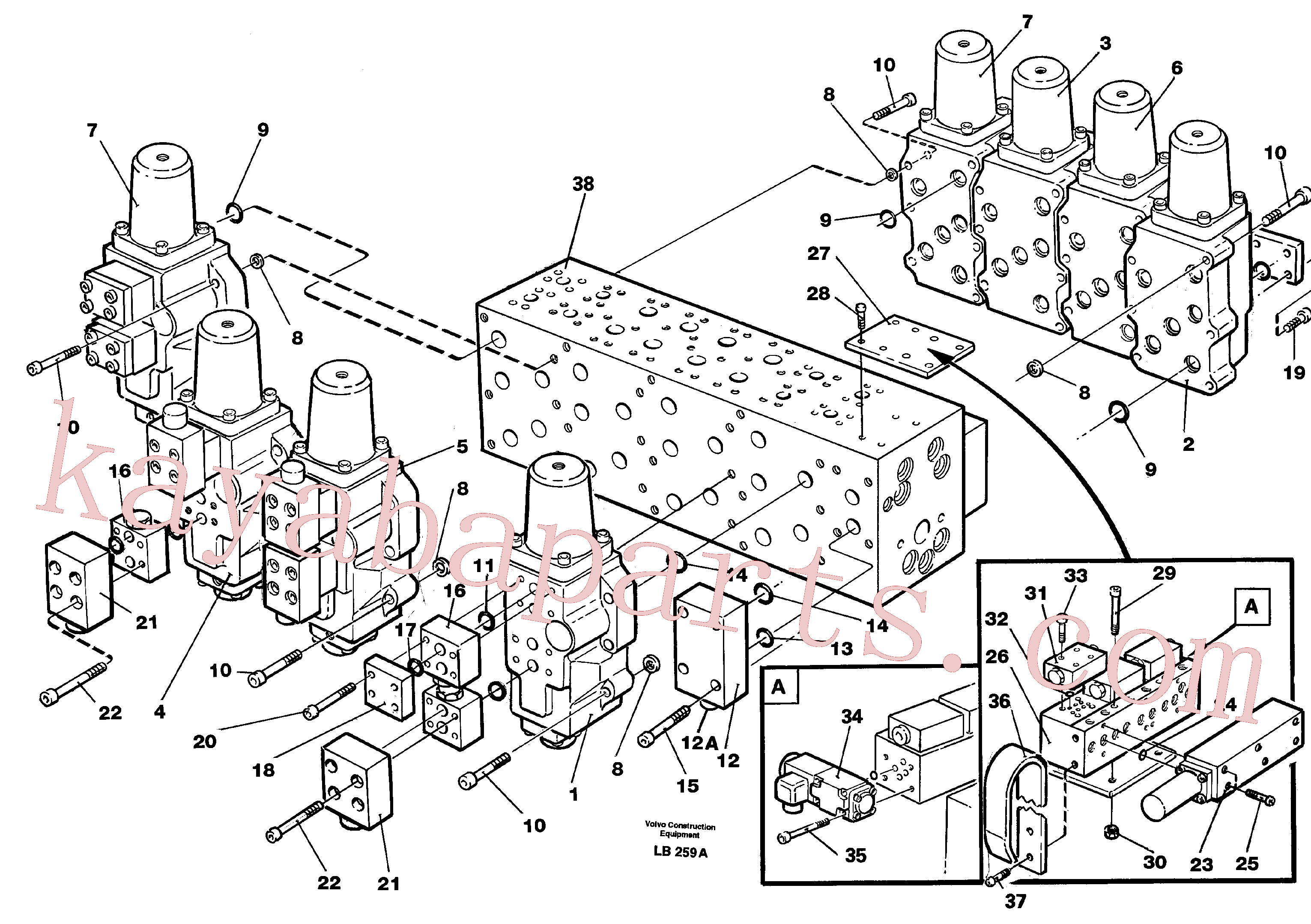 Volvo excavator part VOE14215346 Shock Valve for sale