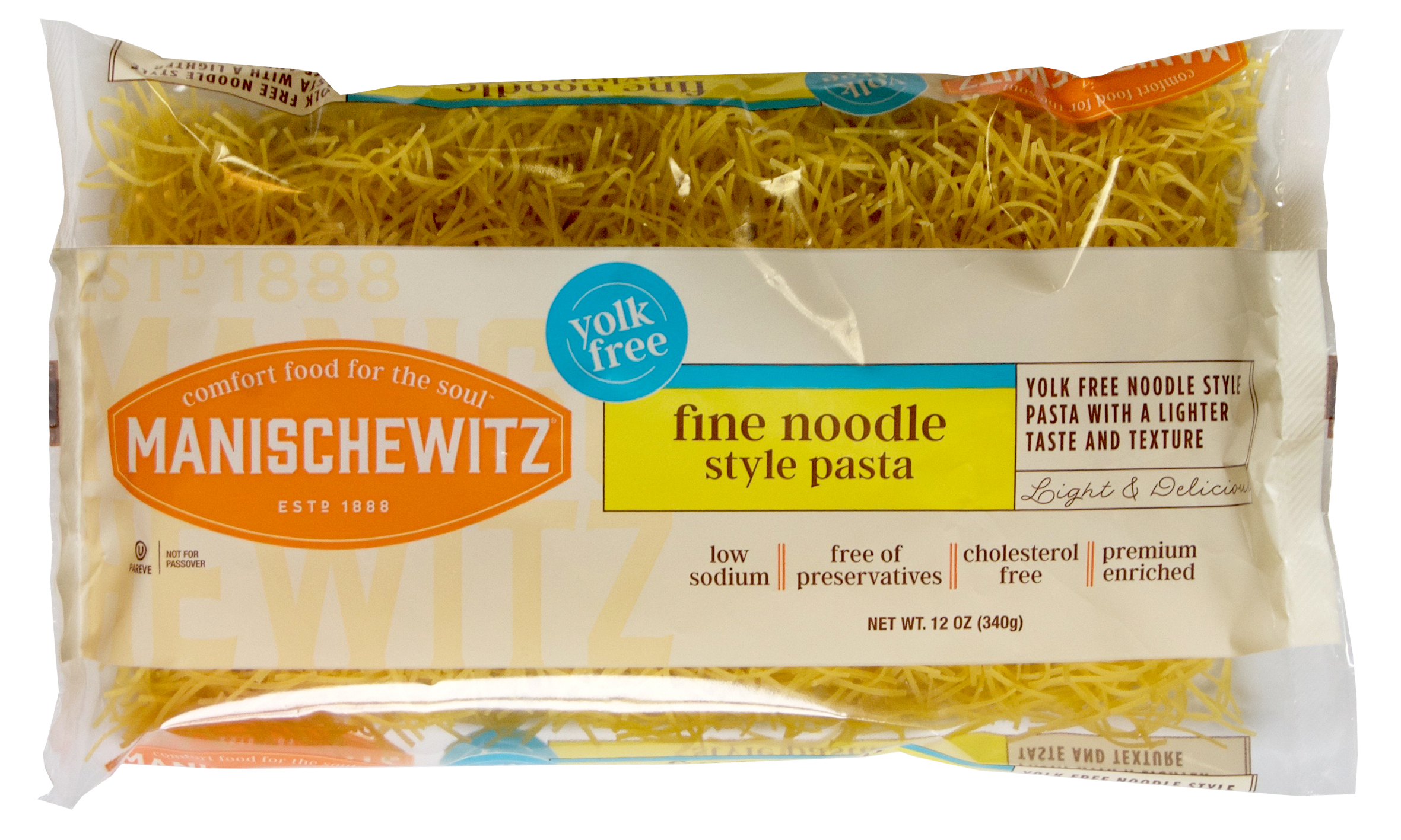 Manischewitz Yolk Free Fine Noodles Kayco