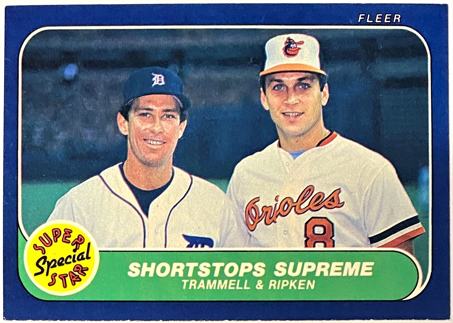 Cal Ripken Jr. & Alan Trammell 1986 Fleer Baseball Shortstops Supreme