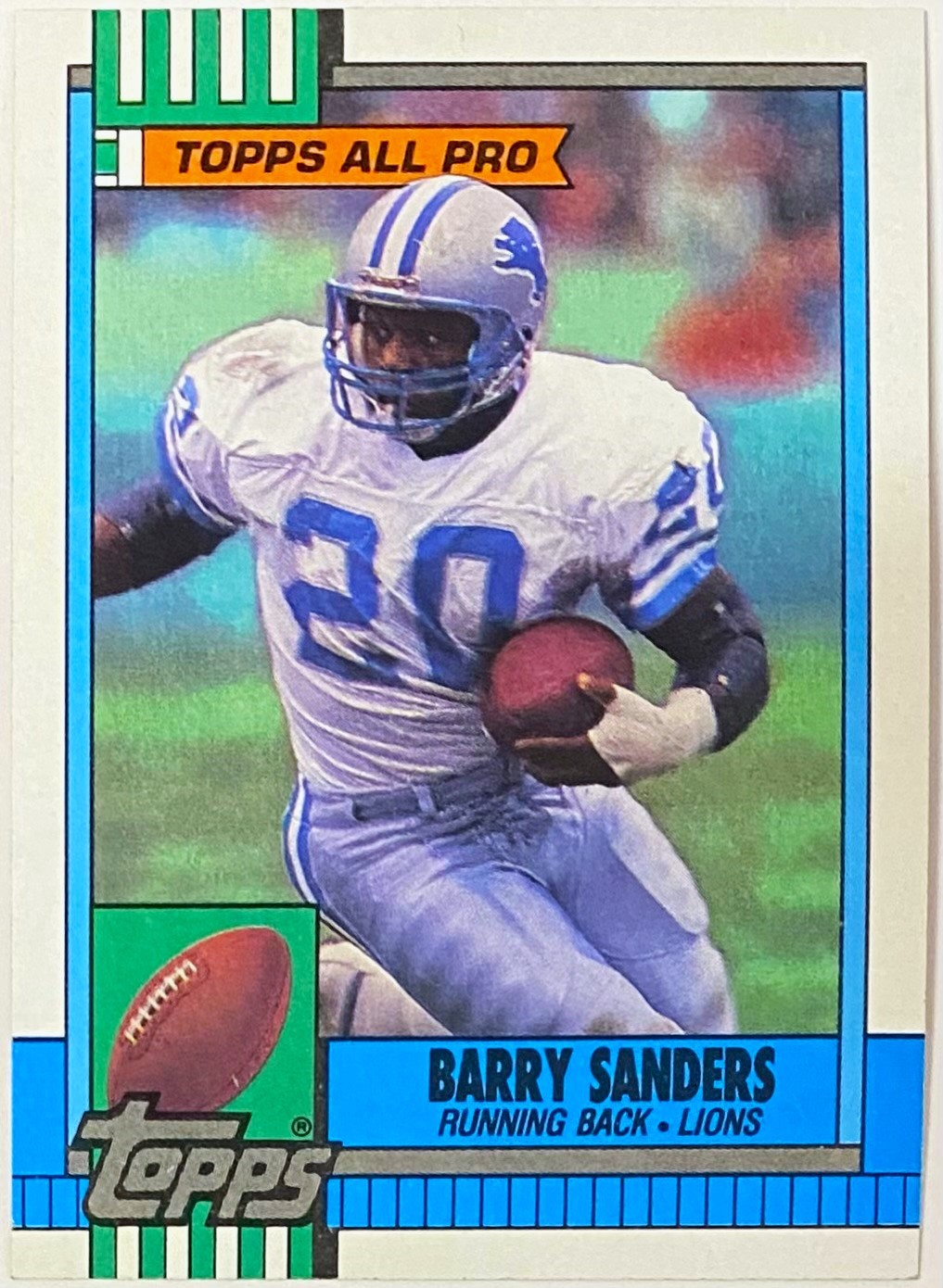 Barry Sanders 1990 Topps Detroit Lions Football Card KBK Sports