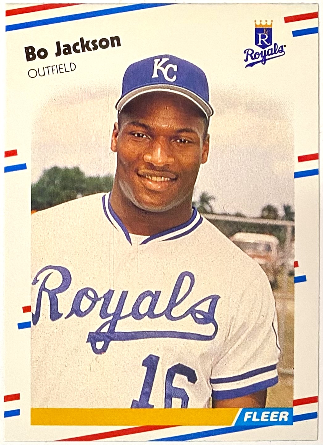 Bo Jackson 1988 Fleer Kansas City Royals Baseball Card KBK Sports