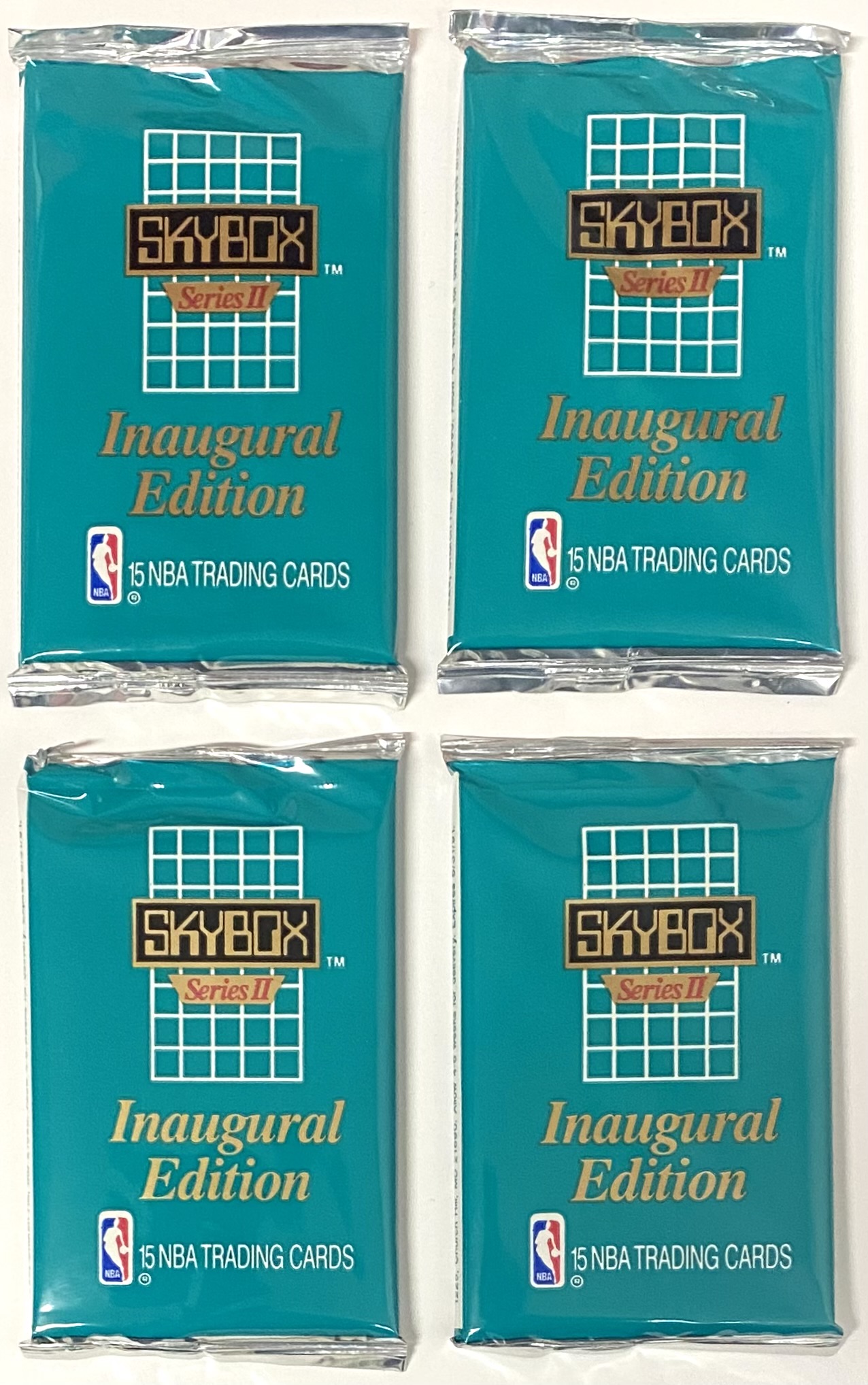 Skybox 199091 Inaugural Edition Basketball 4Pack Bundle (15 Cards