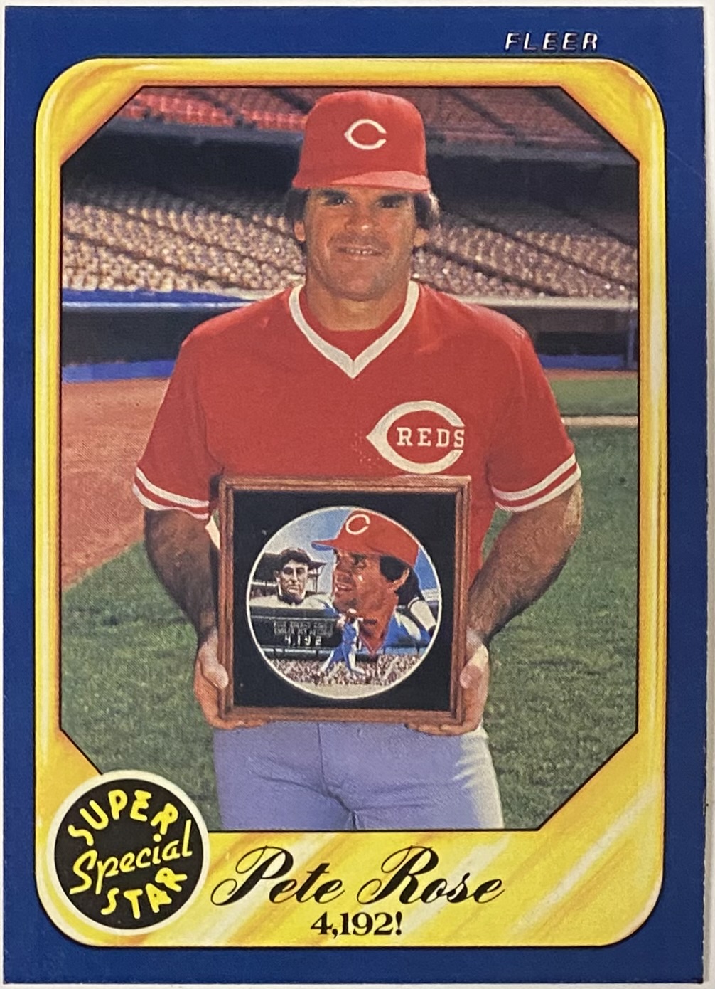 Pete Rose 1986 Fleer Cincinnati Reds Baseball Superstar Special 4,192