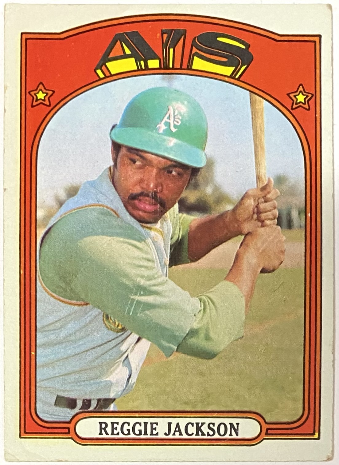 Reggie Jackson 1972 Topps Oakland Athletics Baseball Card (HOF) KBK