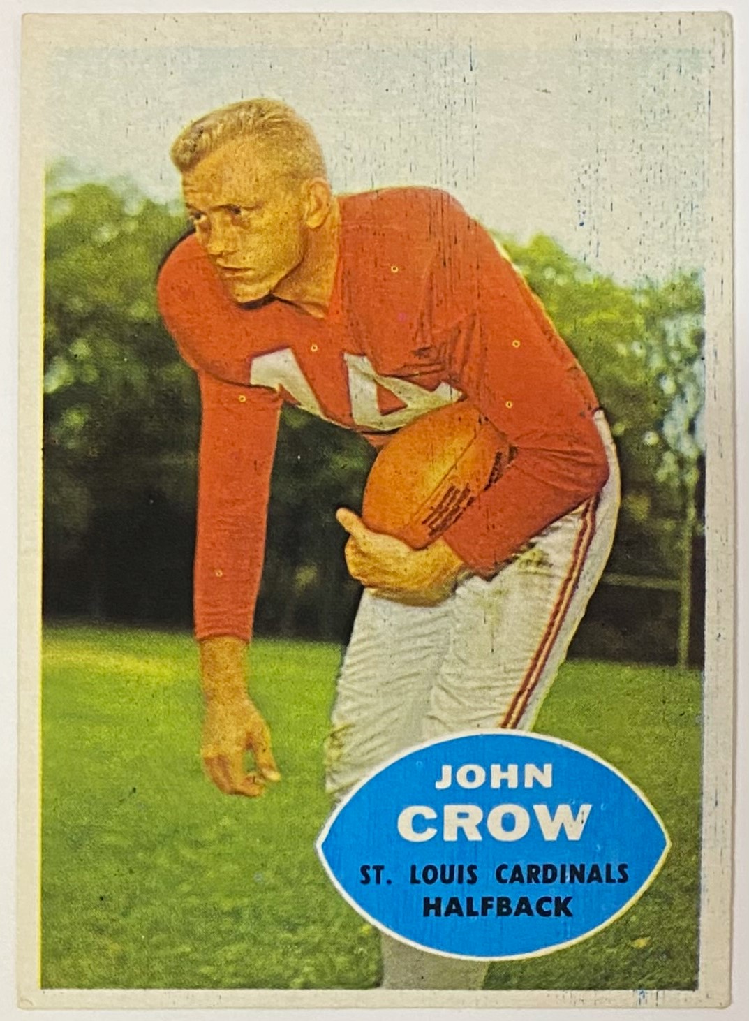 John Crow 1960 Topps St. Louis Cardinals Football Card KBK Sports