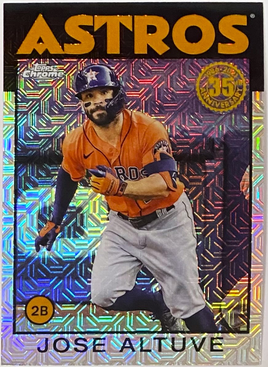 Jose Altuve 2021 Topps Chrome Houston Astros Baseball Silver Pack Retro