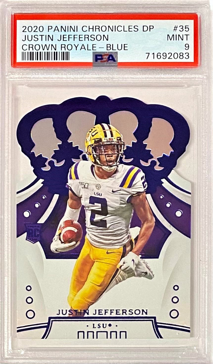 Justin Jefferson 2020 Panini Chronicles Draft Picks Crown Royale