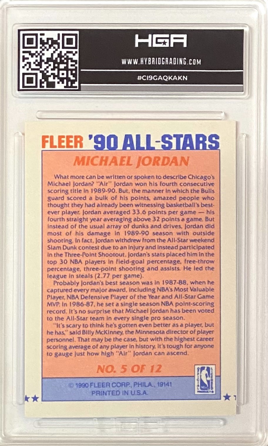 Michael Jordan 199596 Fleer Chicago Bulls Basketball Hardwood Leader