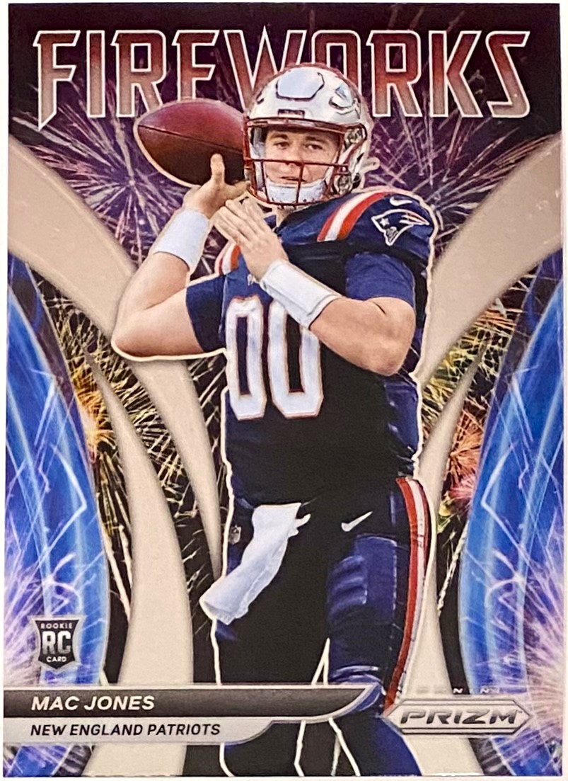 Mac Jones 2021 Panini Prizm Football New England Patriots Fireworks
