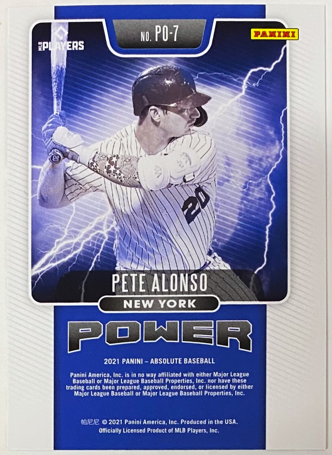 Pete Alonso 2021 Panini Absolute Baseball New York Mets Power Green